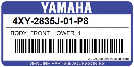 Yamaha 4XY-2835J-01-P8 Body, Front, Lower, 1