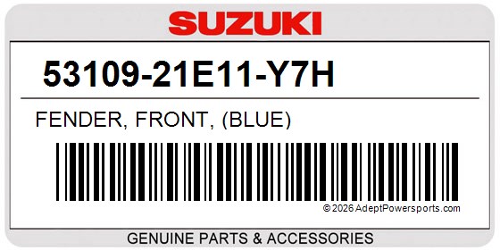 Suzuki 53109-21E11-Y7H Fender, Front, (Blue)