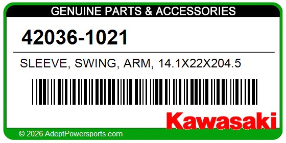 Kawasaki 42036-1021 Sleeve, Swing, Arm, 14.1X22x204.5