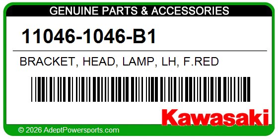 Kawasaki 11046-1046-B1 Bracket, Head, Lamp, Lh, F.Red