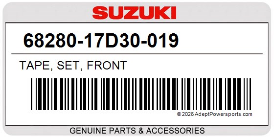 Suzuki 68280-17D30-019 Tape, Set, Front