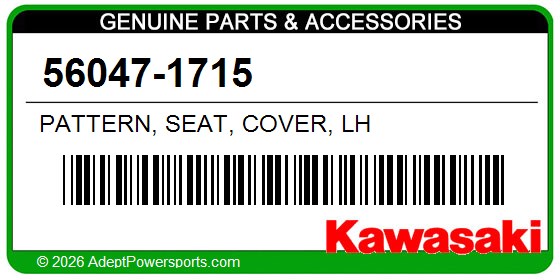 Kawasaki 56047-1715 Pattern, Seat, Cover, Lh