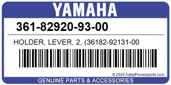 Yamaha 361-82920-93-00 Holder, Lever, 2, (36182-92131-00