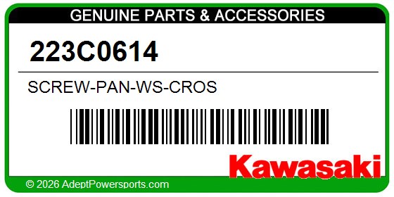 Kawasaki 223C0614 Screw-Pan-Ws-Cros