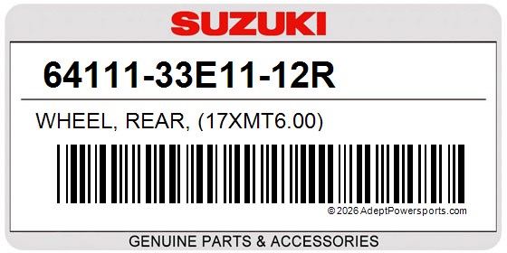 Suzuki 64111-33E11-12R Wheel, Rear, (17Xmt6.00)
