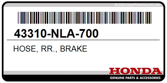 Honda 43310-NLA-700 Hose, Rr., Brake