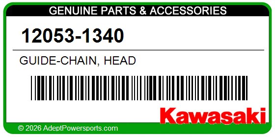 Kawasaki 12053-1340 Guide-Chain, Head