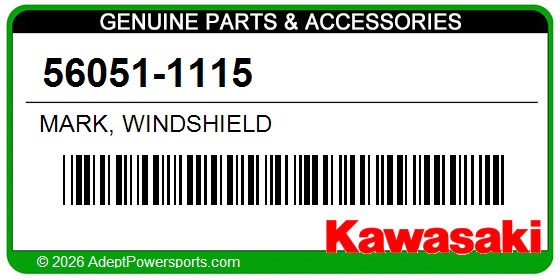 Kawasaki 56051-1115 Mark, Windshield