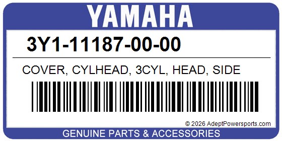 Yamaha 3Y1-11187-00-00 Cover, Cylhead, 3Cyl, Head, Side