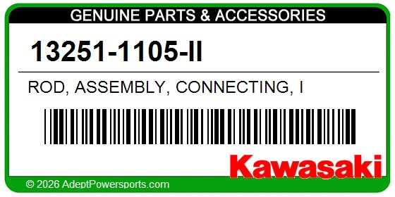 Kawasaki 13251-1105-II Rod, Assembly, Connecting, I