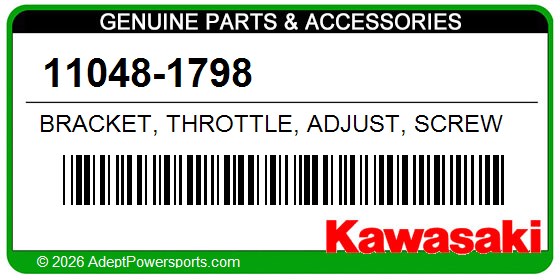 Kawasaki 11048-1798 Bracket, Throttle, Adjust, Screw