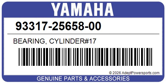 Yamaha 93317-25658-00 Bearing, Cylinder#17