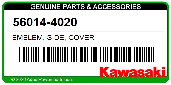 Kawasaki 56014-4020 Emblem, Side, Cover