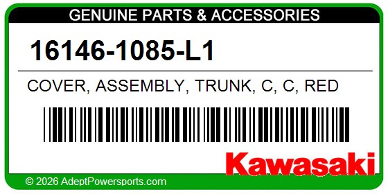 Kawasaki 16146-1085-L1 Cover, Assembly, Trunk, C, C, Red