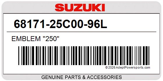 Suzuki 68171-25C00-96L Emblem "250"