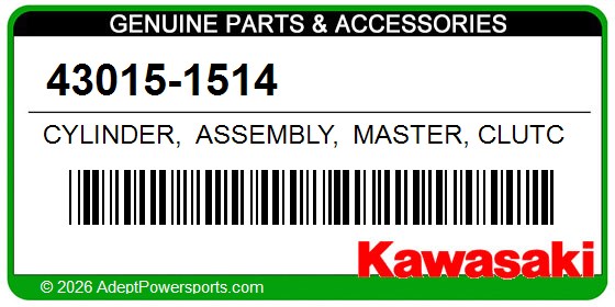 Kawasaki 43015-1514 Cylinder, Assembly, Master, Clutch