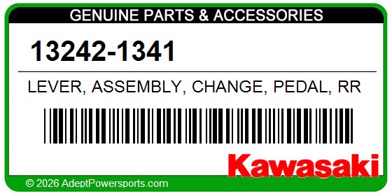 Kawasaki 13242-1341 Lever, Assembly, Change, Pedal, Rr