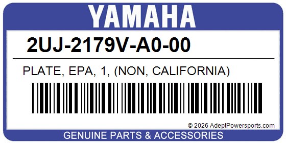 Yamaha 2UJ-2179V-A0-00 Plate, Epa, 1, (Non, California)