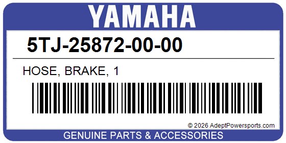 Yamaha 5TJ-25872-00-00 Hose, Brake, 1
