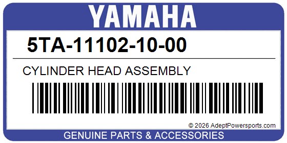Yamaha 5TA-11102-10-00 Cylinder Head Assembly