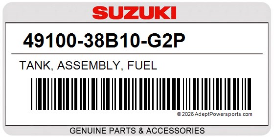 Suzuki 49100-38B10-G2P Tank, Assembly, Fuel
