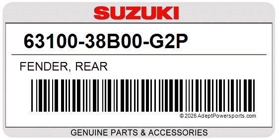 Suzuki 63100-38B00-G2P Fender, Rear