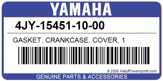 Yamaha 4JY-15451-10-00 Gasket, Crankcase, Cover, 1