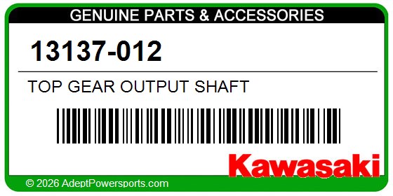 Kawasaki 13137-012 Top Gear Output Shaft