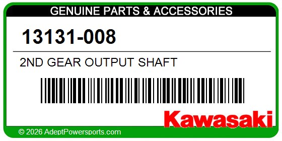 Kawasaki 13131-008 2Nd Gear Output Shaft