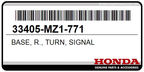 Honda 33405-MZ1-771 Base, R., Turn, Signal