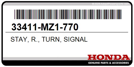 Honda 33411-MZ1-770 Stay, R., Turn, Signal