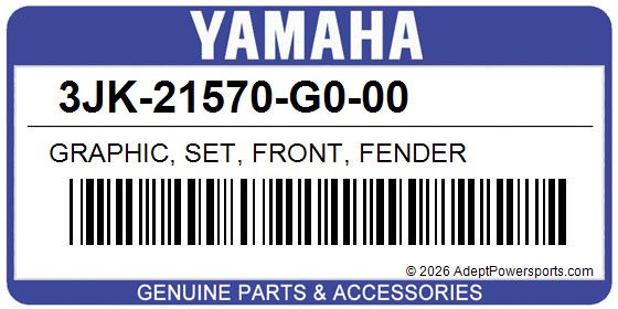 Yamaha 3JK-21570-G0-00 Graphic, Set, Front, Fender