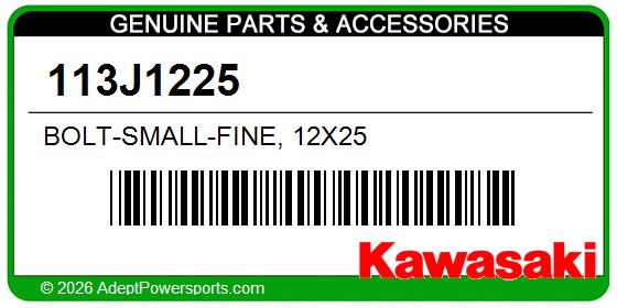 Kawasaki 113J1225 Bolt-Small-Fine, 12X25