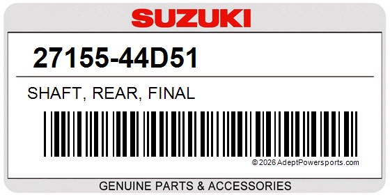 Suzuki 27155-44D51 Shaft, Rear, Final
