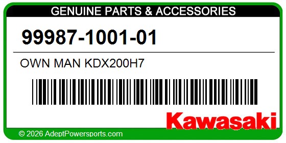Kawasaki 99987-1001-01 Own Man Kdx200h7