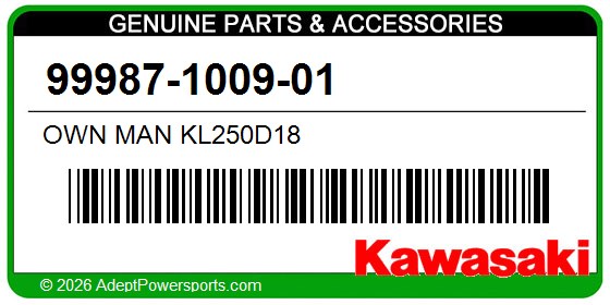 Kawasaki 99987-1009-01 Own Man Kl250d18