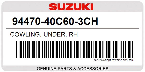 Suzuki 94470-40C60-3CH Cowling, Under, Rh