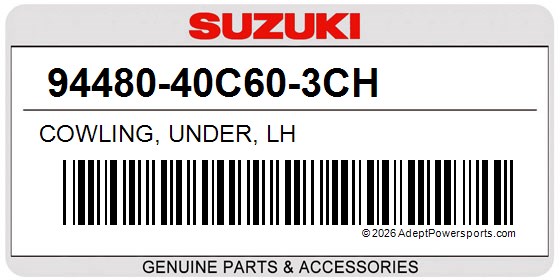 Suzuki 94480-40C60-3CH Cowling, Under, Lh
