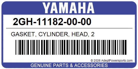 Yamaha 2GH-11182-00-00 Gasket, Cylinder, Head, 2