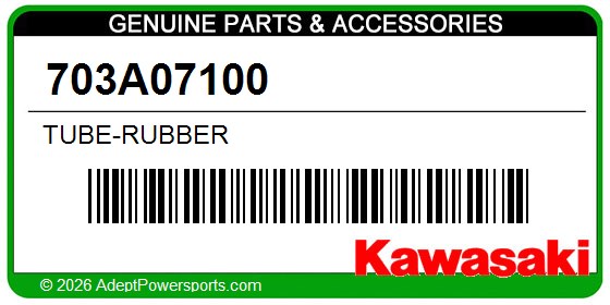 Kawasaki 703A07100 Tube-Rubber