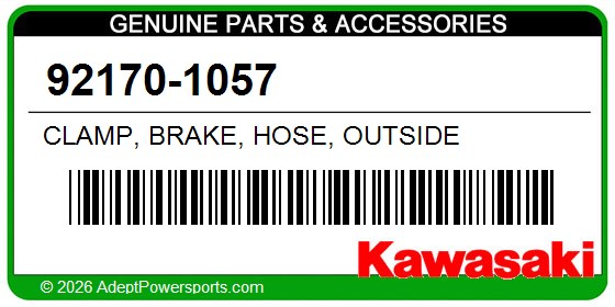 Kawasaki 92170-1057 Clamp, Brake, Hose, Outside