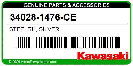 Kawasaki 34028-1476-CE Step, Rh, Silver