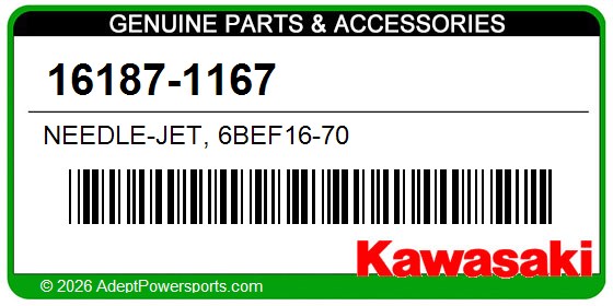 Kawasaki 16187-1167 Needle-Jet, 6Bef16-70