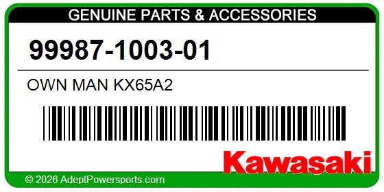 Kawasaki 99987-1003-01 Own Man Kx65a2