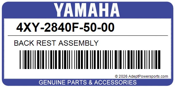 Yamaha 4XY-2840F-50-00 Back Rest Assembly