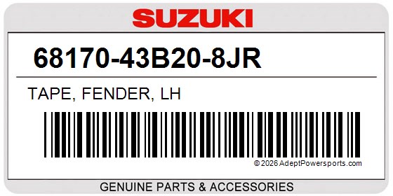 Suzuki 68170-43B20-8JR Tape, Fender, Lh