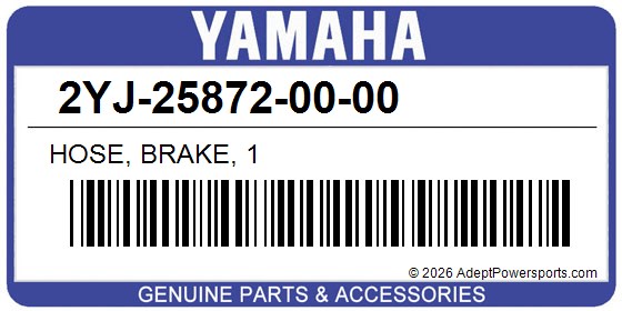 Yamaha 2YJ-25872-00-00 Hose, Brake, 1