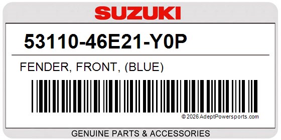 Suzuki 53110-46E21-Y0P Fender, Front, (Blue)