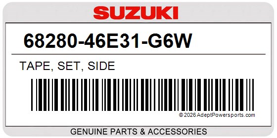 Suzuki 68280-46E31-G6W Tape, Set, Side