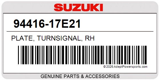 Suzuki 94416-17E21 Plate, Turnsignal, Rh